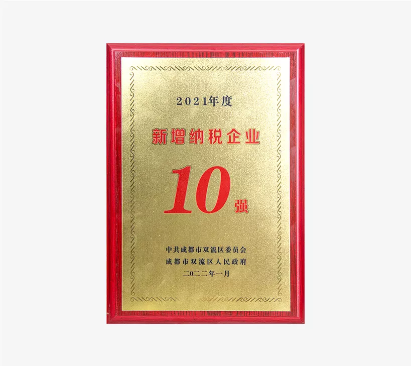 新增纳税企业10强